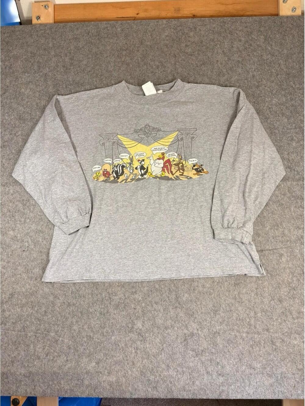 Vintage Looney Tunes Acme Long Sleeve Shirt Warner Bros. Size XL